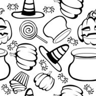 halloween fun and spooky pattern