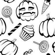 halloween fun and spooky pattern N9