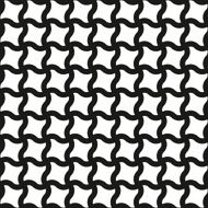Seamless Abstract Swirl Shapes Black and White Pattern N3