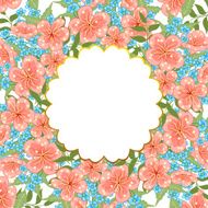 Frame with floral background N4
