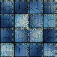 Patchwork of denim fabric N14