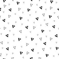 Hand drawn triangle geometric seamless pattern