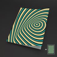 A4 Business Blank Abstract Striped Background Optical Art N6