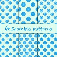 Vector set seamless pattern with snowflakes Minimalist N3