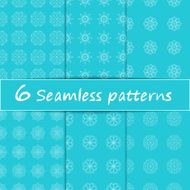 Vector set seamless pattern with snowflakes Minimalist N4