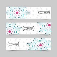 Banners dots connected by lines Modern technology concept