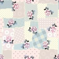 Retro patchwork with roses