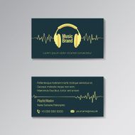 Business card template for music brand
