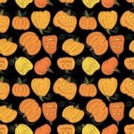 Black Halloween Pumpkin Pattern