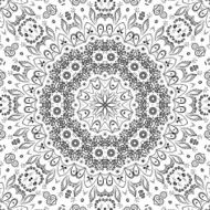 Seamless Outline Floral Pattern N22