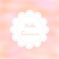 Light pink tone with retro vintage style and isolate summer