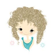 Cute Girl Smiling Sketch For Your Design N46