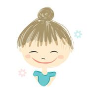 Cute Girl Smiling Sketch For Your Design N48
