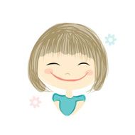 Cute Girl Smiling Sketch For Your Design N49