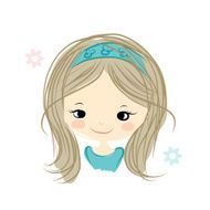 Cute Girl Smiling Sketch For Your Design N54