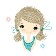 Cute Girl Smiling Sketch For Your Design N55