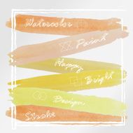Light yellow orange paint love banner background