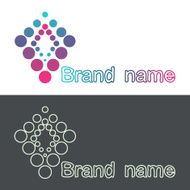 Logo design circles in diamond