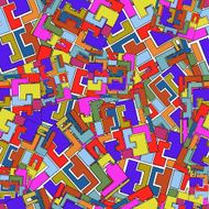 Geometric colorful abstract seamless pattern with style square o