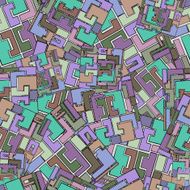 Geometric colorful abstract seamless pattern with style square o N2