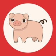 animal pig cartoon theme elements N6