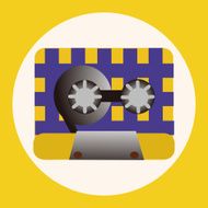 Audiotape theme elements vector eps N15