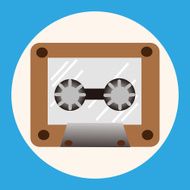 Audiotape theme elements vector eps N19
