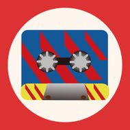 Audiotape theme elements vector eps N21