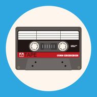 Audiotape theme elements vector eps N23
