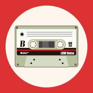 Audiotape theme elements vector eps N28