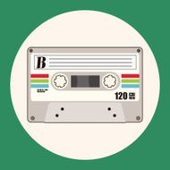 Audiotape theme elements vector eps N31