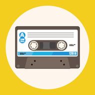 Audiotape theme elements vector eps N32
