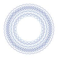 Blue geometric abstract russian porcelain beautiful folk ornament