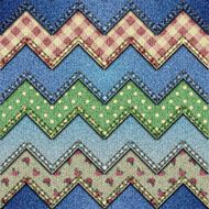 Patchwork of denim fabric N19