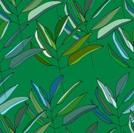 seamless pattern with green leaves N7