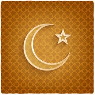 ramadan kareem background with crescent moon and star