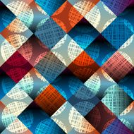 Abstract geometric pattern with grunge circles