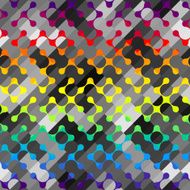 Colorful droplet pattern on gray background