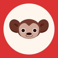 animal monkey cartoon theme elements N6