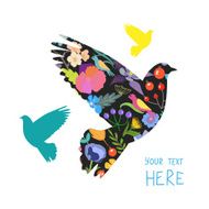 Dove Gentle illustration in vector on white background