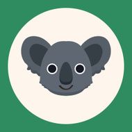 animal koala cartoon theme elements N2