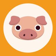 animal pig cartoon theme elements N7