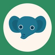 animal elephant cartoon theme elements N5