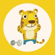 animal tiger cartoon theme elements N9