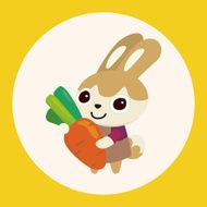animal rabbit cartoon theme elements N8