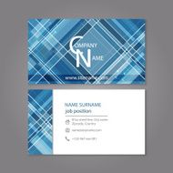 Business card template design with abstract pattern