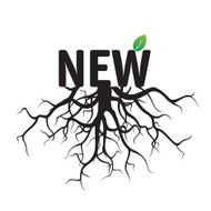 Black Vector Text NEW and Roots
