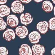floral seamless pattern with roses Vector illustration for your design N5
