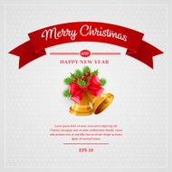 Christmas greeting card Vector illustration N14