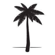 Black Palm Tree Vector Illustration